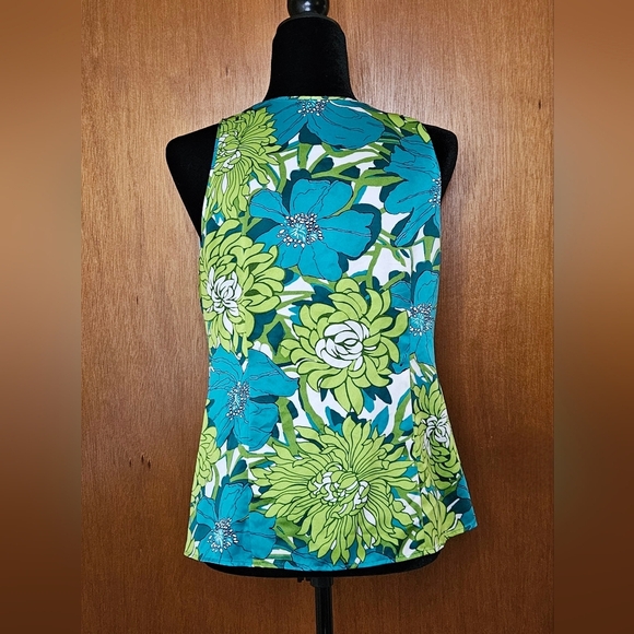 Silk Ann Taylor Sleeveless, Twisted Front Blouse EUC - Picture 2 of 5